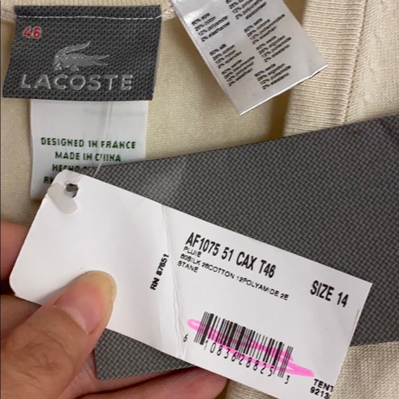 Lacoste Cream button down vest - Picture 5 of 6